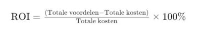 ROI-berekening formule